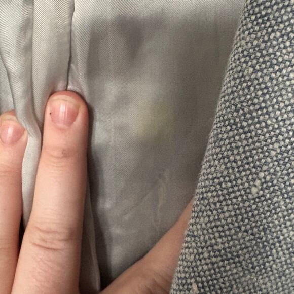 Brooks Brothers Jacket Silk and Linen Blazer 42L Blue Chambray Gray - Picture 5 of 5